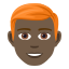 👨🏿‍🦰