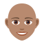 👩🏽‍🦲