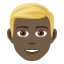 :blond-haired_man_tone5: 👱🏿♂️