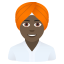 :person_wearing_turban_tone5: 👳🏿