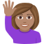 :woman_raising_hand_tone3: 🙋🏽♀️