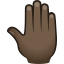 :raised_back_of_hand_tone5: 🤚🏿